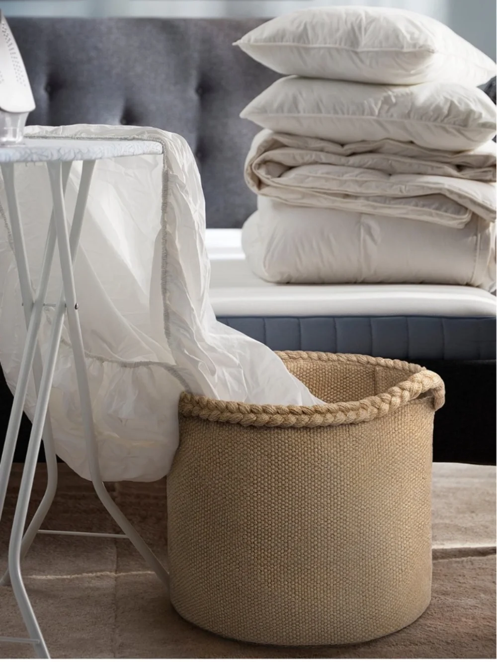 IKEA MÄVINN Basket jute/braided,14 ½x13 ¾x13 ¾ -NWT